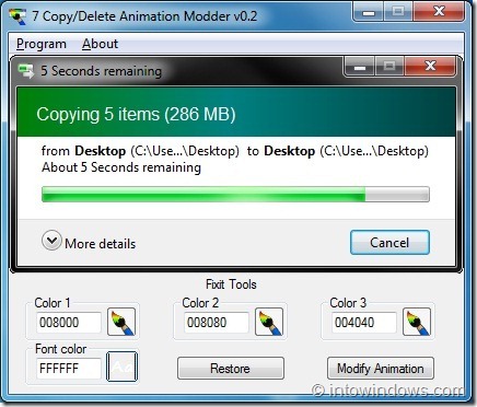 7CopyDelete Animation Modder for Windows7