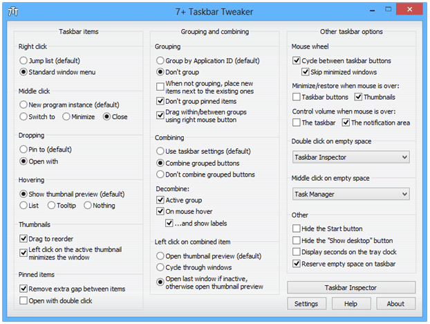 7 Taskbar Tweaker