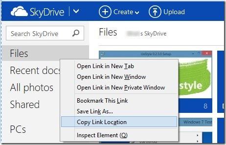 Access SkyDrive Without Microsoft Account In Windows 8.1 Step1