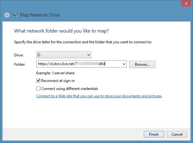 Access SkyDrive Without Microsoft Account In Windows 8.1 Step5