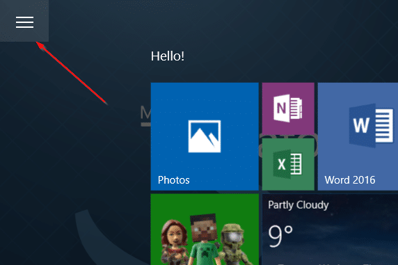 Access desktop icons, files in Windows 10 Tablet mode pic01