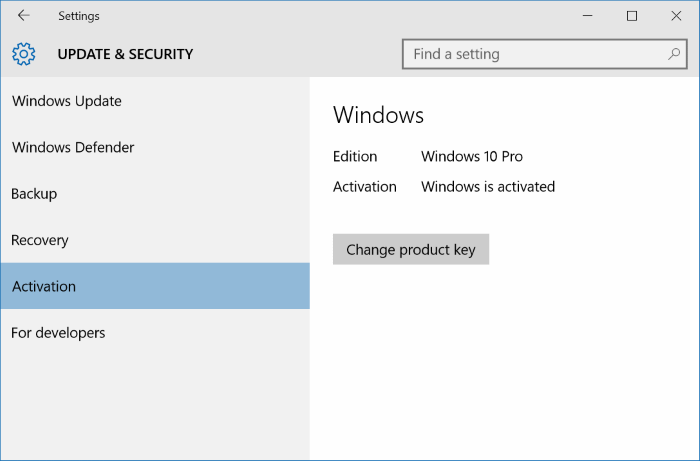 Activate Windows 10 with Windows 7, 8, 8.1 product key