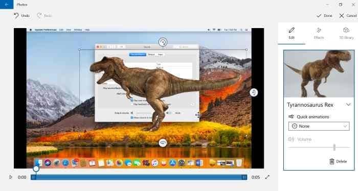Add 3d effects to pictures using Photos app in Windows 10 pic4.1