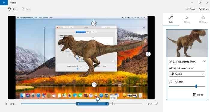 Add 3d effects to pictures using Photos app in Windows 10 pic4.2
