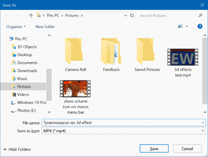 Add 3d effects to pictures using Photos app in Windows 10 pic6