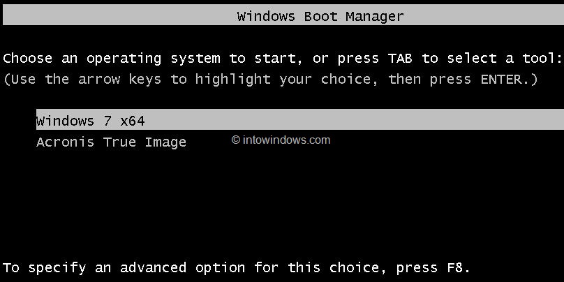 Add Acronis True Image Home Entry To Windows Boot Manager pic1