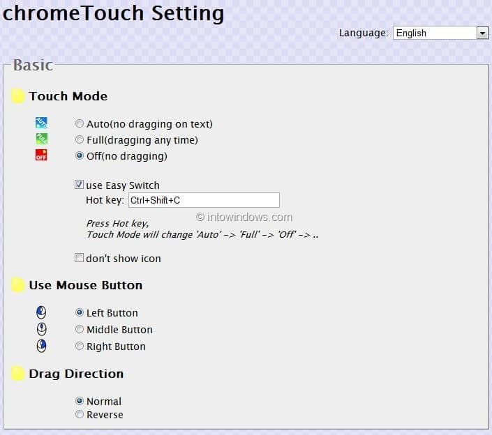 add multi touch support to Google Chrome