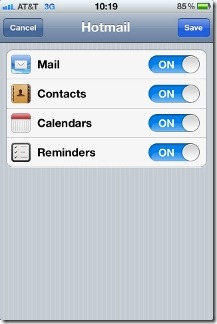 Add Outlook Account To iPhone step3