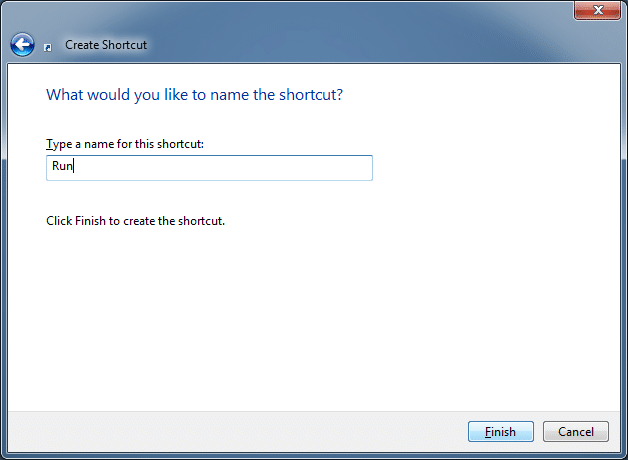 Add Run Command To Windows Taskbar Step04