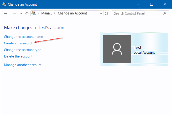Add password to local user account in Windows 10 step11