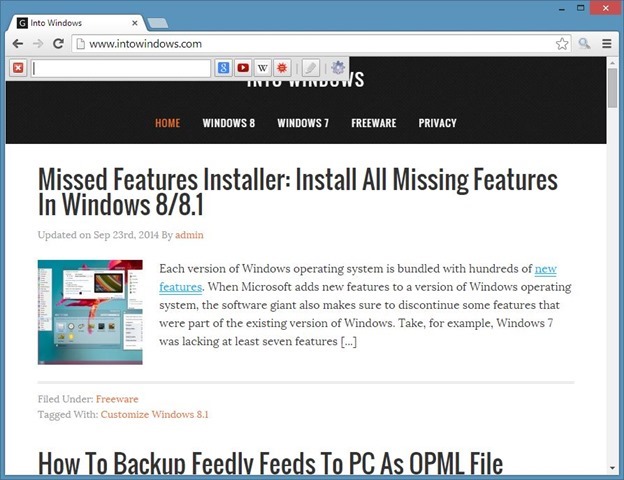 Add search box to chrome browser picture1