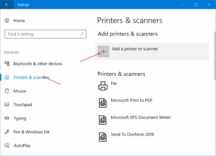 Add wireless printer to Windows 10 PC (1)