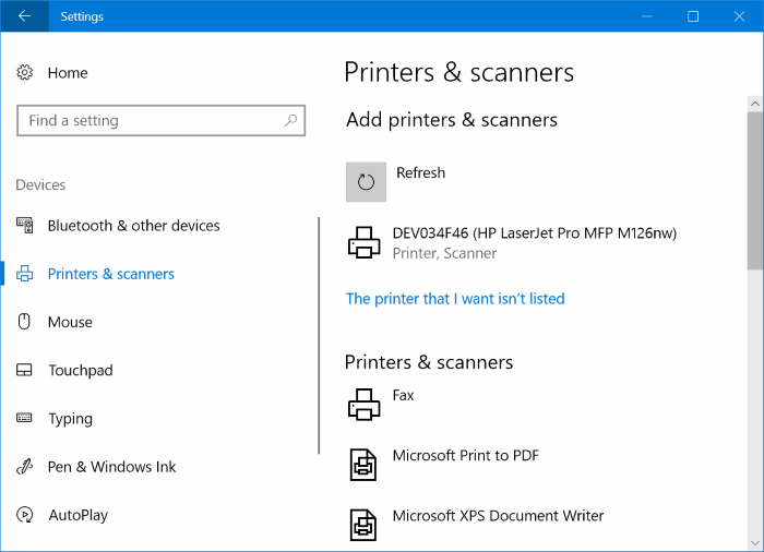 Add wireless printer to Windows 10 PC (3)