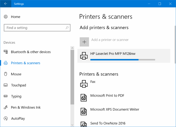 Add wireless printer to Windows 10 PC (5)
