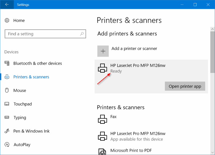 Add wireless printer to Windows 10 PC (6)