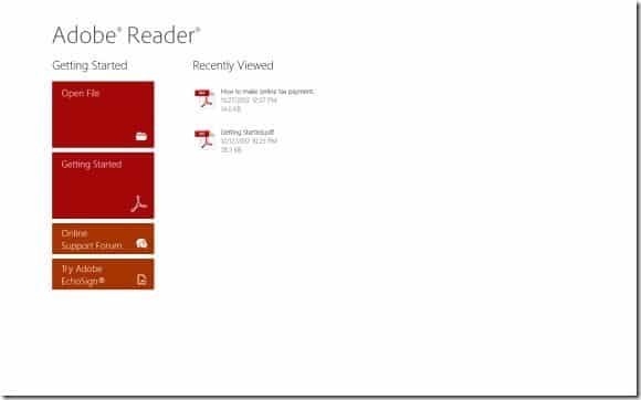 Adobe Reader app for Windows 8 Picture2