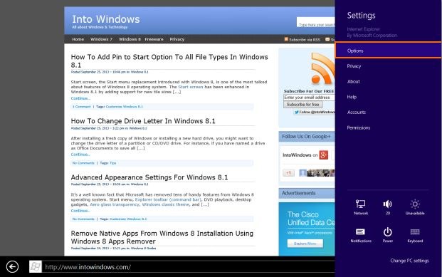 Always show address bar and tabs in Internet Explorer11 Step2