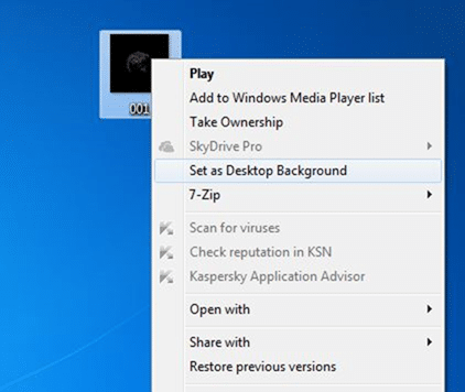 Animated GIF as desktop background in Windows 7