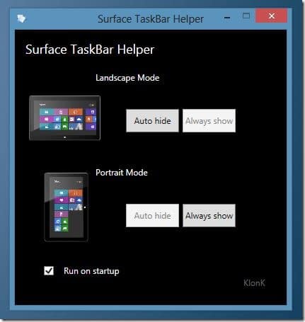 Automatically Hide Taskbar In Portrait mode