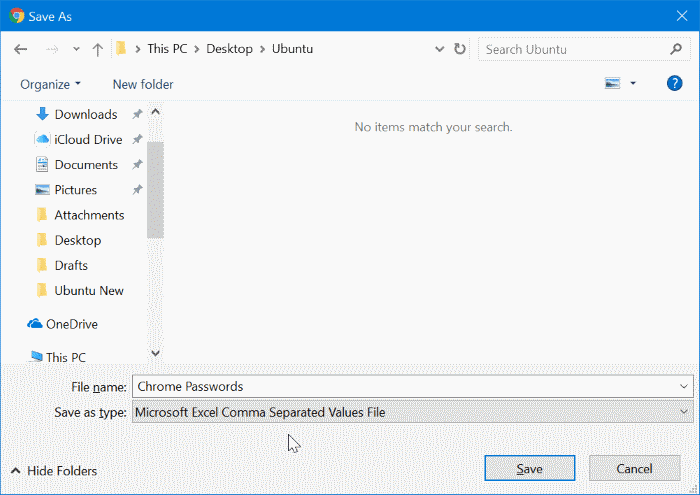 backup chrome passwords