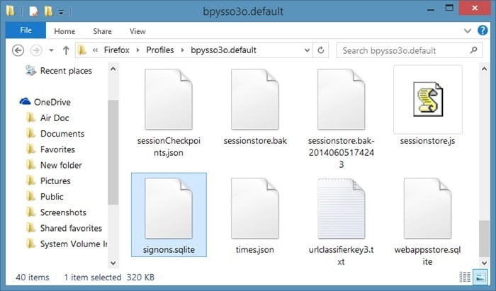 Backup Firefox passwords step2