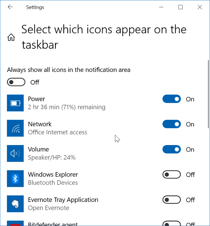 Battery icon greyed out in Windows 10 settings pic3