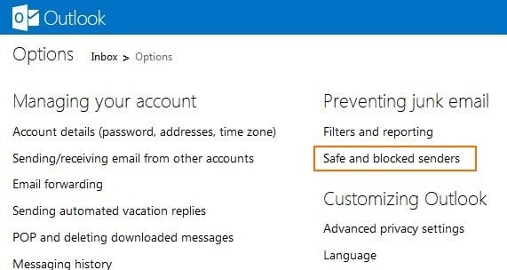 Block Email Address In Outlook Step2