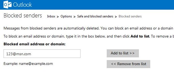 Block Email Address In Outlook Step4