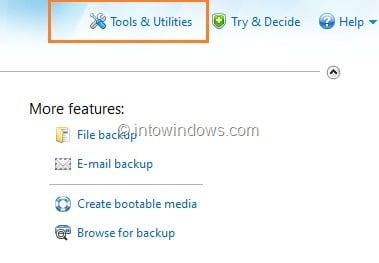 Boot Acronis True Image from USB Flash Drive Step1