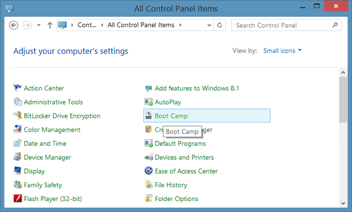 Boot Camp Icon missing from taskbar system tray step3