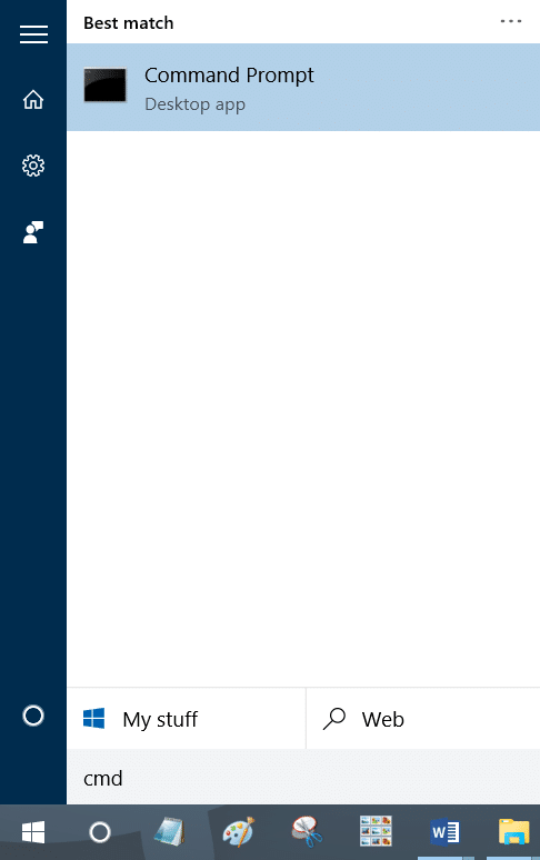 Burn ISO or IMG file from Command Prompt in Windows 10 step1