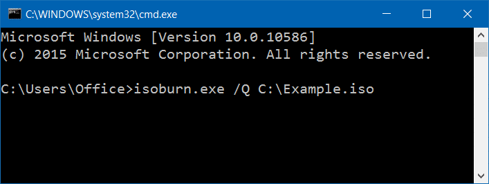 Burn ISO or IMG file from Command Prompt in Windows 10 step2