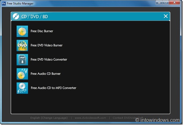 CD or DVD Category In Free Studio Manager