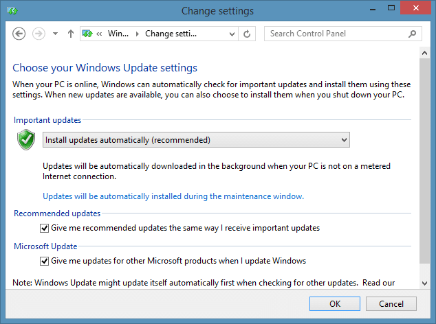 Can't see Windows 8.1 Update in Windows Update