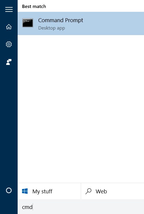 Change Command Prompt Background Color in Windows 10 step1
