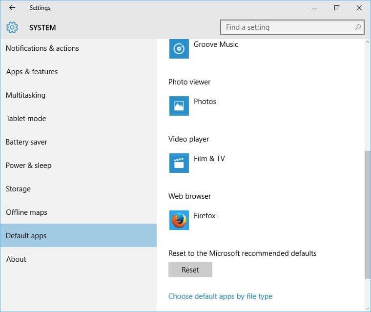 Change Default Browser In Windows 10 step5