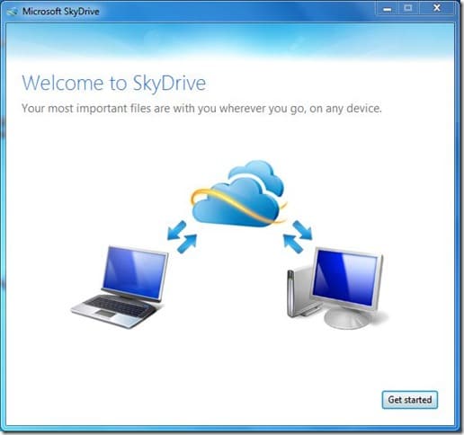 Change Default Location Of SkyDrive Client In Windows Step1
