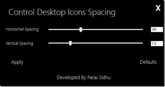 Change Desktop Icons Spacing