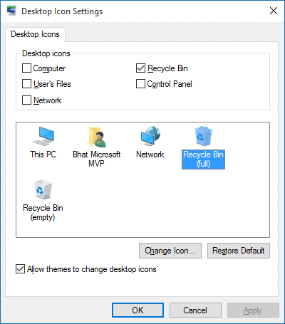 Change Recycle Bin Icon in Windows 10 step2