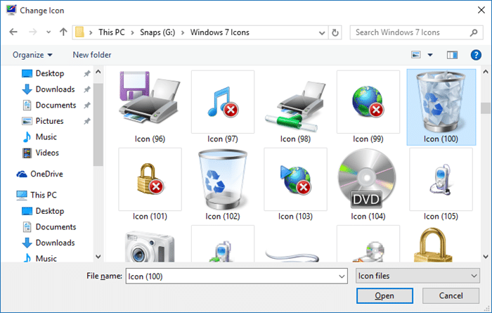 Change Recycle Bin Icon in Windows 10 step4