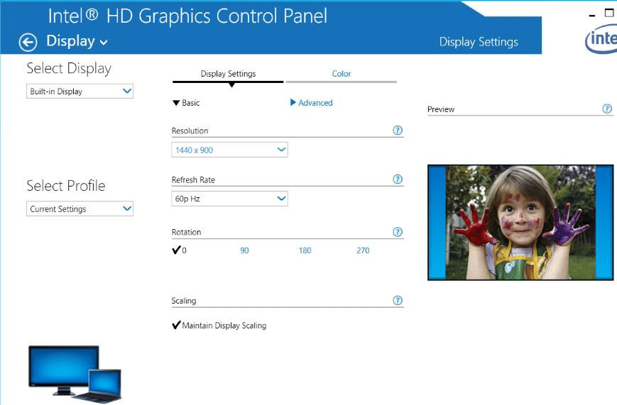 Change Screen resolution Windows 10 picture731