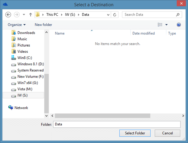 Change SkyDrive Location in Windows 8.1 Step5