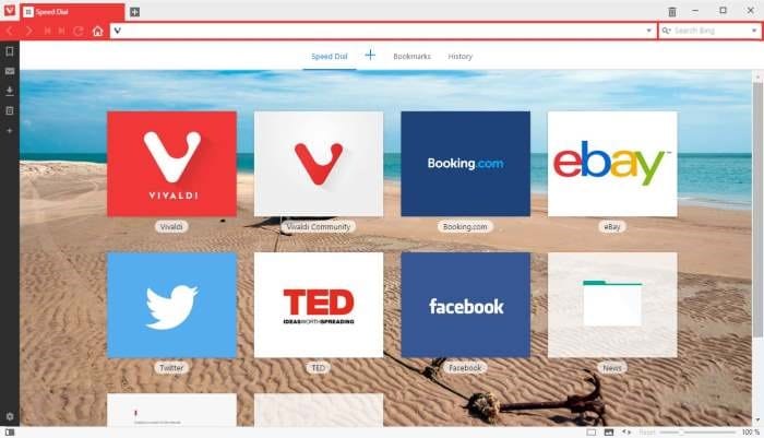 Change Vivaldi new tab page or start page background1