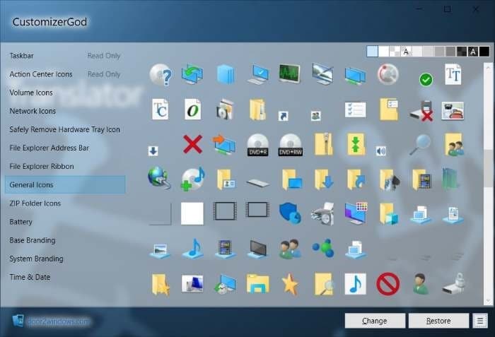 Change Windows 10 icons pic1