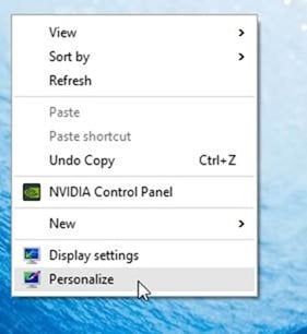 Change default desktop theme in Windows 10