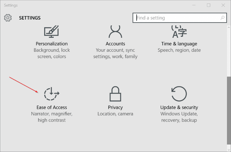 Change mouse pointer size and color In Windows 10 step2