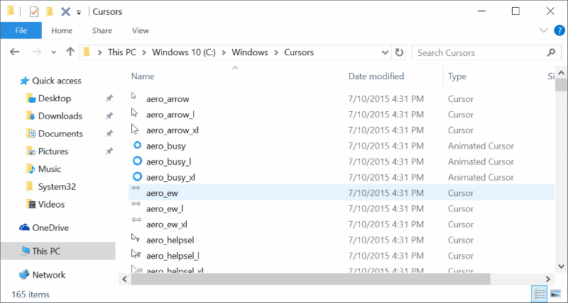 Change mouse pointer size and color In Windows 10 step6