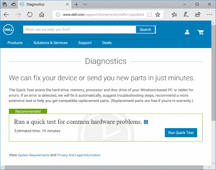 Check Dell PC for CPU, RAM, SSD Errors (2)