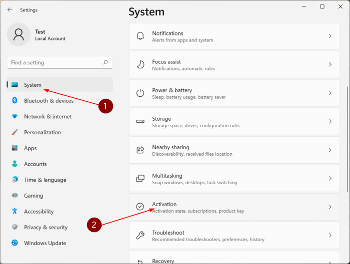 Check Windows 11 activation status pic1