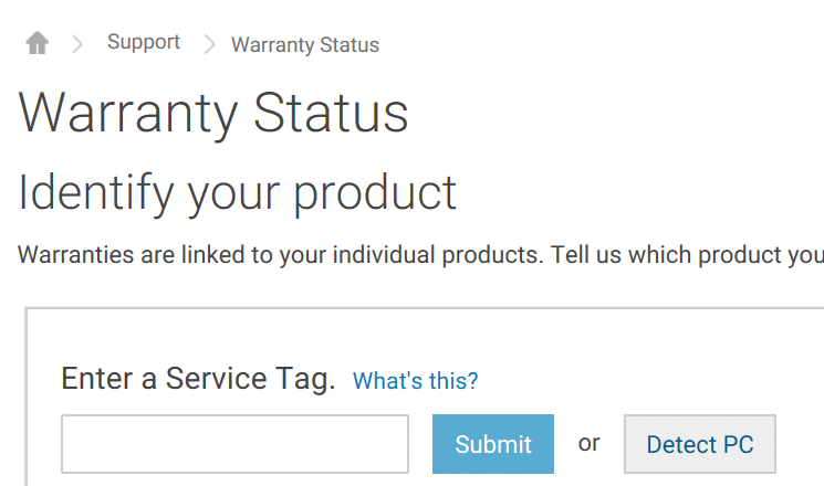 Check dell laptop warranty status online pic1